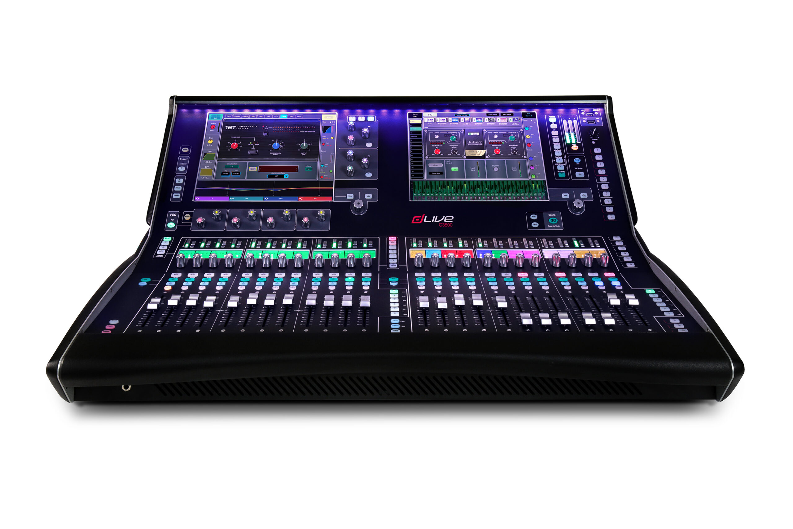 dLive_C3500_Front_purple_lights-1-scaled